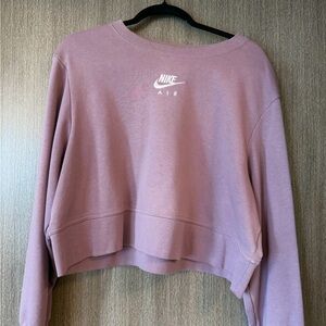 Nike Women's Lavender Cropped Sweatshirt